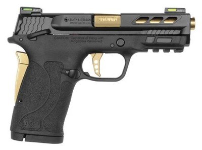 SMITH WESSON M&P380 EZ Shield, Performance Center, Ported, Gold, Manual Safety w/ Night Sights