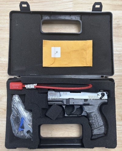 WALTHER P22 .22lr Semi Auto Pistol, Brushed Chrome Slide - Image 3 of 3