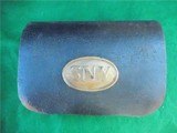 "Authentic" CIVIL WAR Cartridge Box with SNY Boxplate!...Fine .....LAYAWAY? - 1 of 14