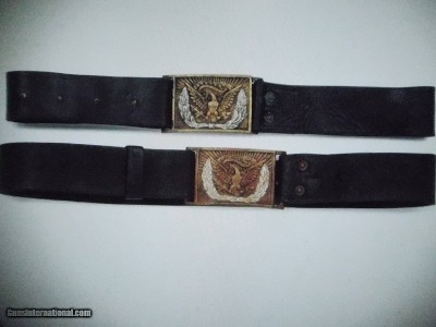 2 NCO Civil War Belts with... EAGLE Buckles.....LAYAWAY?