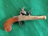 G & JW Hawklsley Brass/Copper Flask + Brass Barrel Flint Boot Pistol - 2 of 10