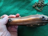 G & JW Hawklsley Brass/Copper Flask + Brass Barrel Flint Boot Pistol - 10 of 10