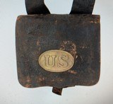 US Pattern 1861 .69 Caliber Round Ball Cartridge Box with Sling and Both Plates ... CIVIL WAR ... LAYAWAY? - 3 of 7