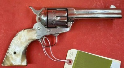 Colt SAA .45 LC Revolver .... 1893 .... Nickel ... Pearl .... LAYAWAY?