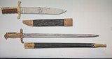 LOT OF 2: US CIVIL WAR Navy DAHLGREN BOWIE BAYONET & An 1870 ROLLING BLOCK BAYONET.... WILL SELL SEPERATELY