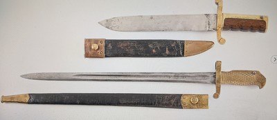 LOT OF 2: US CIVIL WAR Navy DAHLGREN BOWIE BAYONET & An 1870 ROLLING BLOCK BAYONET.... WILL SELL SEPERATELY - Image 2 of 9