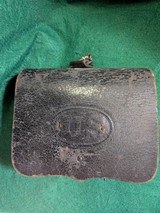 Authentic m1864 Civil War Cartridge box... VG with Tins - Image 1 of 6