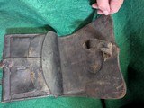 Authentic m1864 Civil War Cartridge box... VG with Tins - Image 2 of 6