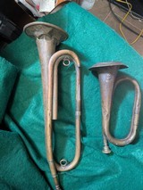 2 Brass Bugles. Civil War and WWI...Well Worn...Great Display Pieces - Image 1 of 2
