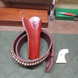 Ruger holster, ammo belt and ivory grips