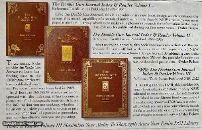 The Double Gun Journal Index & Readers
Volumes 1,2, & 3