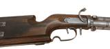 A very rare 7 barrel matchlock arquebuse musket with swiveling barrel and additional barrel in the butstock - 3 of 15