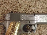 COLT ENGRAVED 1911 STAINLESS 38 SUPER - 4 of 9