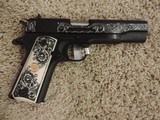 COLT 1911 GOVERNMENT 38 SUPER CUSTOM ENGRAVED NEW - 1 of 2