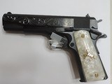 COLT 1911CZSERIES 70 GOVERNMENT 45ACP CUSTOM HAND ENGRAVED-*** SOLD - 1 of 4
