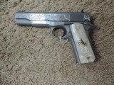 COLT 1911 GOVERNMENT 38 SUPER CUSTOM ENGRAVED ***SOLD - 1 of 4