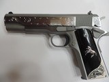 COLT 1911 GOVERNMENT 38 SUPER CUSTOM ENGRAVED POLISHED SLIDE***SOLD - 1 of 6