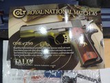 COLT ROYAL NATIONAL MATCH 45 TALO - ONE OF 250#039 NEW IN BOX***SOLD - 3 of 11