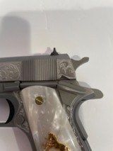 COLT O1911C - SS38Z CUSTOM HAND ENGRAVED NEW IN BOX - 10 of 12