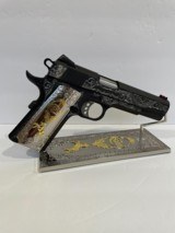 COLT O1970CCS COMPETITION 45 ACP CUSTOM HAND ENGRAVED WITH STAND - 2 of 14