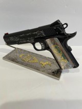 COLT O1970CCS COMPETITION 45 ACP CUSTOM HAND ENGRAVED WITH STAND - 1 of 14