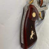 COLT PYTHON SP3WTS 3 INCH CUSTOM HAND EGRAVED WITH GOLD ACCENTS NEW IN BOX - 10 of 10