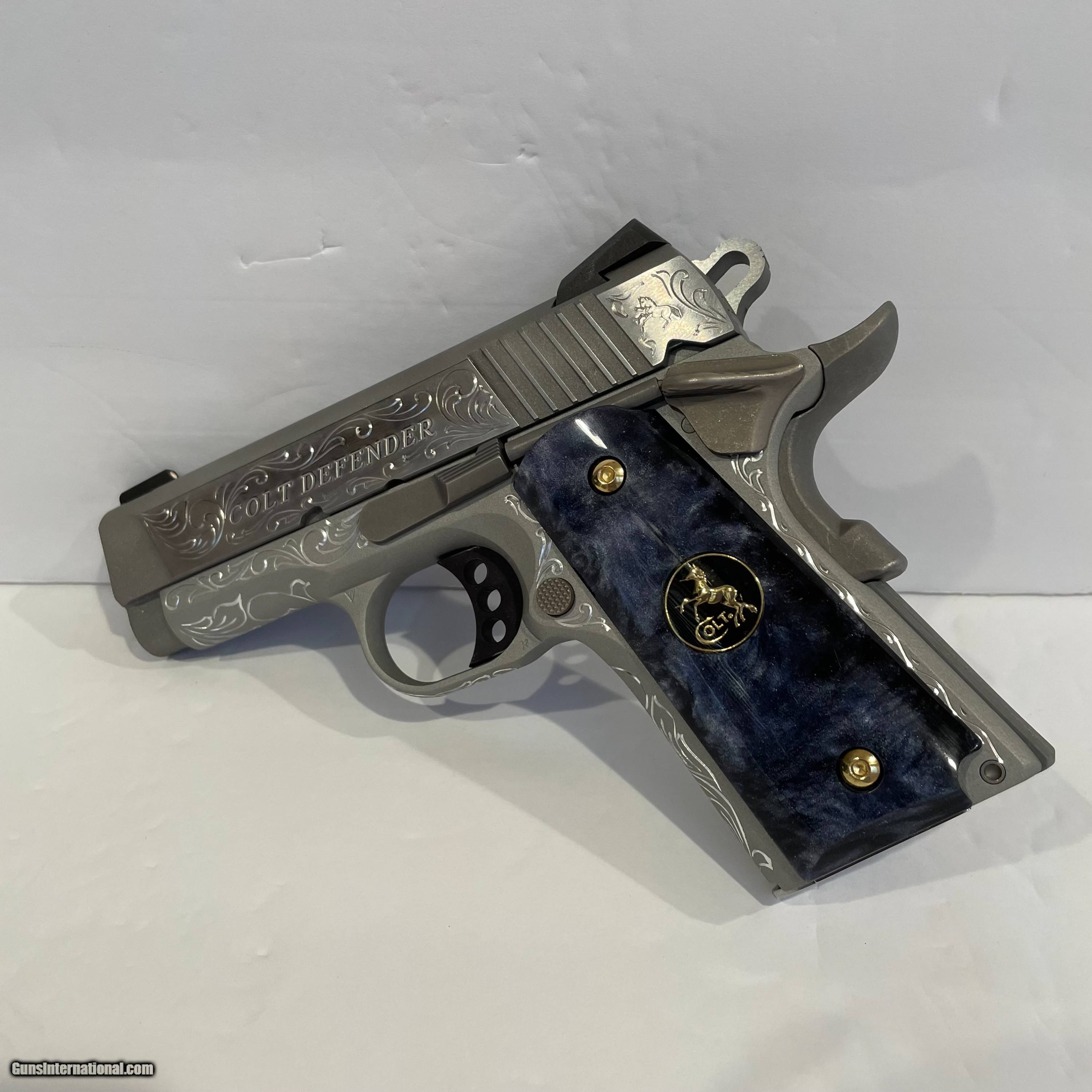 Colt O7000xe Defender 45acp Custom Hand Engraved 2124