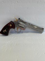COLT PYTHON SP6WTS 6 INCH 357 MAG - CUSTOM HAND ENGRAVED WITH GOLD ACCENTS - 2 of 10