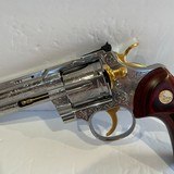 COLT PYTHON SP6WTS 6 INCH 357 MAG - CUSTOM HAND ENGRAVED WITH GOLD ACCENTS - 3 of 10