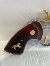 COLT PYTHON SP6WTS 6 INCH 357 MAG - CUSTOM HAND ENGRAVED WITH GOLD ACCENTS - 7 of 10