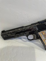 COLT O5873A1 NATIONAL MATCH GOLD CUP 38 SUPER CUSTOM HAND ENGRAVED THE ROSE - 3 of 9