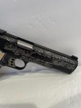 COLT O5873A1 NATIONAL MATCH GOLD CUP 38 SUPER CUSTOM HAND ENGRAVED THE ROSE - 6 of 9