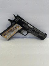 COLT O5873A1 NATIONAL MATCH GOLD CUP 38 SUPER CUSTOM HAND ENGRAVED THE ROSE - 1 of 9