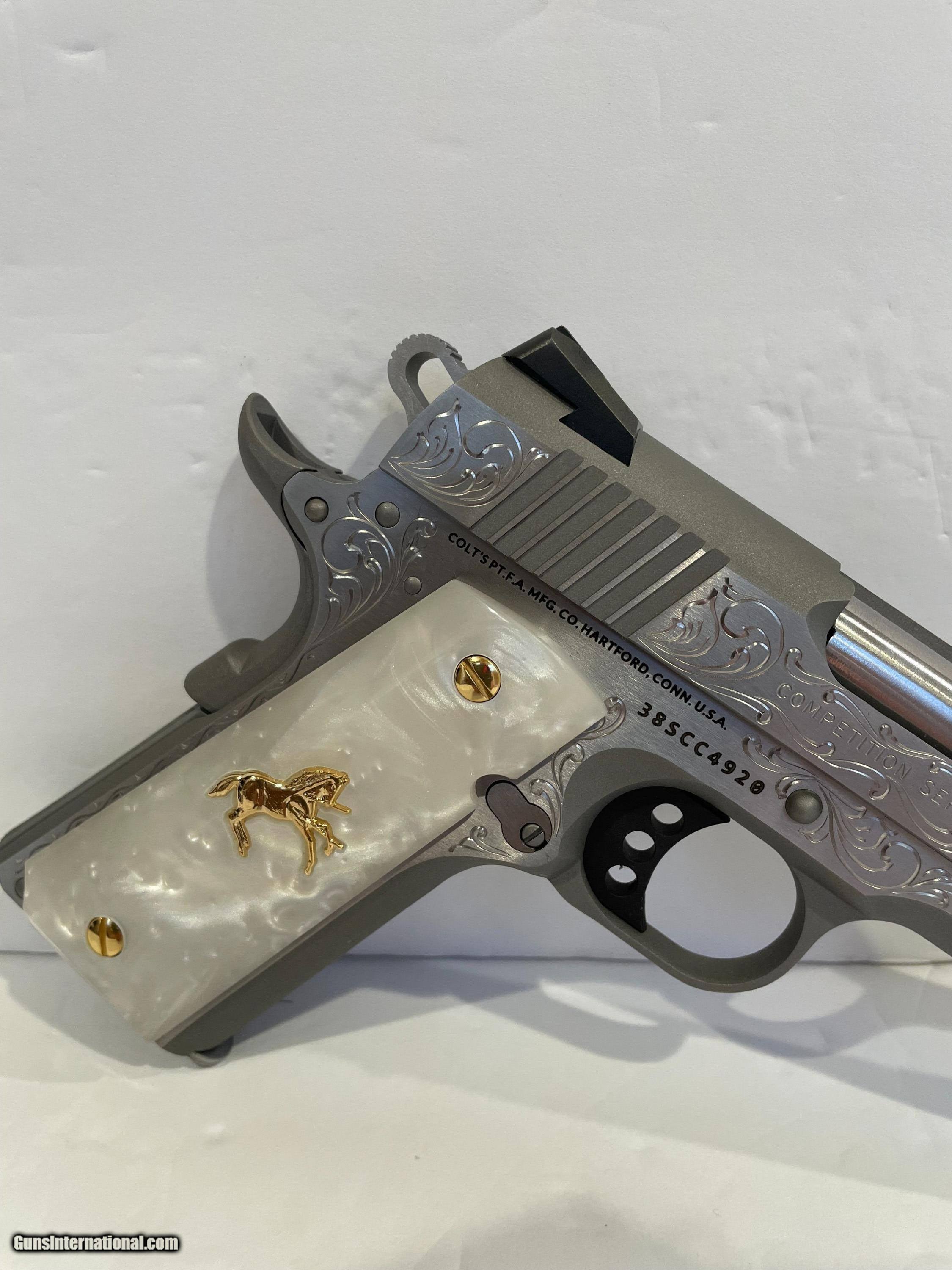 COLT O1073CCS COMPETITION 38 SUPER CUSTOM HAND ENGRAVED