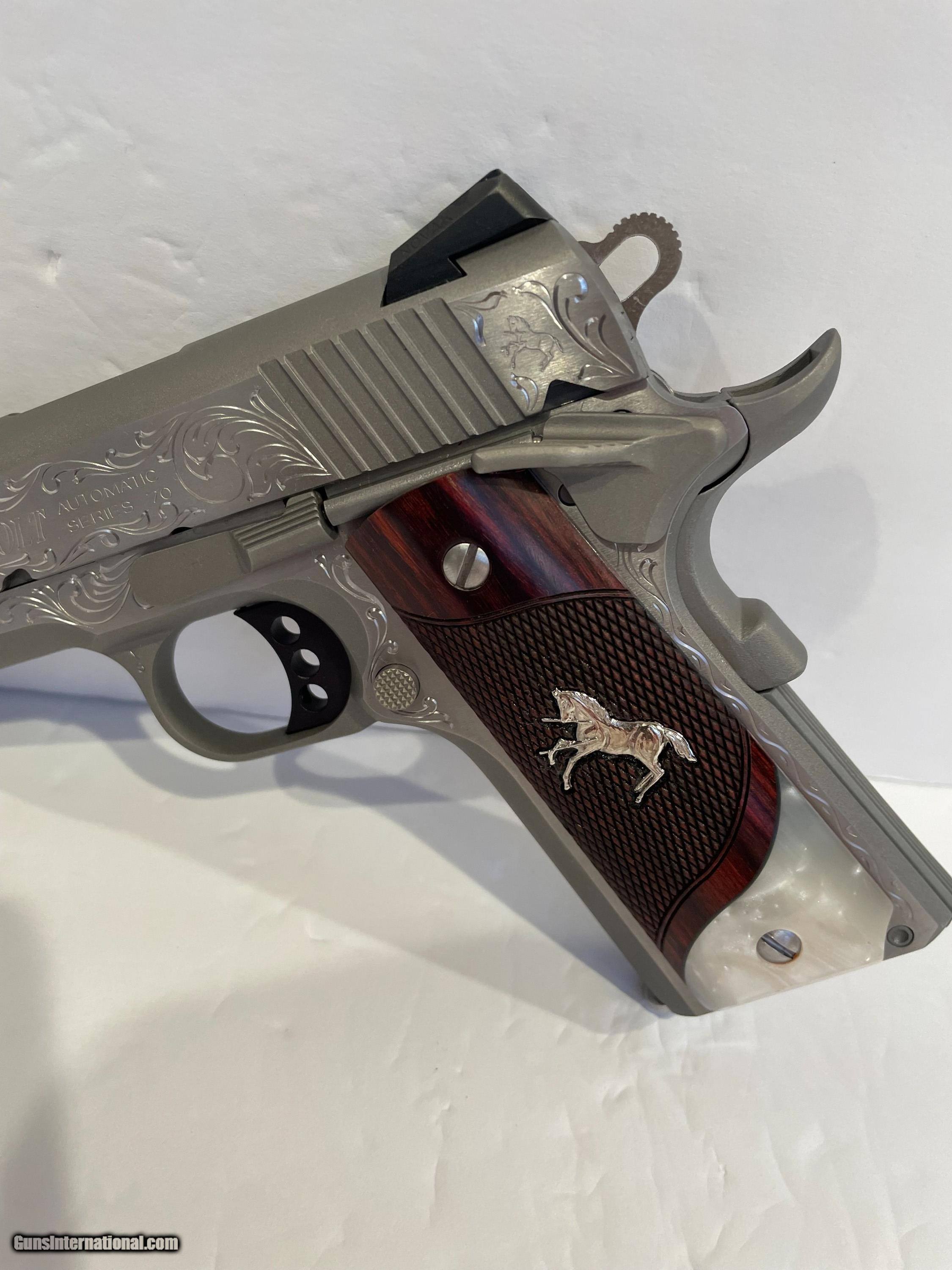 COLT O1073CCS COMPETITION 38 SUPER CUSTOM HAND ENGRAVED