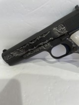 COLT O1911C GOVERNMENT 45 ACP CUSTOM HAND ENGRAVED - 3 of 8