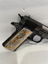 COLT O1911C - 38 SUPER CUSTOM HAND ENGRAVED NEW IN BOX - 5 of 7