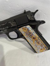COLT O1911C - 38 SUPER CUSTOM HAND ENGRAVED NEW IN BOX - 4 of 7