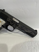 COLT O1911C-38 GOVERNMENT 38 SUPER CUSTOM HAND ENGRAVED - 6 of 7