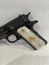 COLT O1911C-38 GOVERNMENT 38 SUPER CUSTOM HAND ENGRAVED - 4 of 7