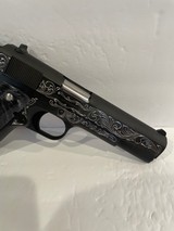 COLT O1911C-38 GOVERNMENT 38 SUPER CUSTOM HAND ENGRAVED - 6 of 7