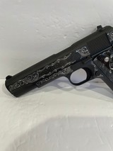 COLT O1911C-38 GOVERNMENT 38 SUPER CUSTOM HAND ENGRAVED - 3 of 7