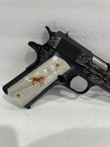 COLT O1911C GOVERNMENT 45 ACP CUSTOM HAND ENGRAVED NEW IN BOX - 5 of 7