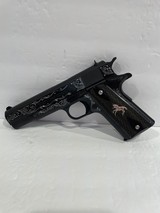 COLT O1911C GOVERNMENT 45 ACP CUSTOM HAND ENGRAVED NEW IN BOX - 1 of 7