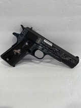 COLT O1911C GOVERNMENT 45 ACP CUSTOM HAND ENGRAVED NEW IN BOX - 2 of 7