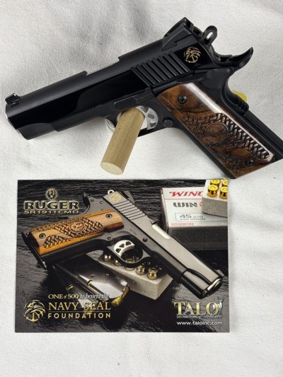 RUGER SR1911CMD TALO ONE OF 500 NAVY SEAL FOUNDATION - NEW IN BOX - Image 5 of 8