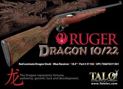 RUGER 10/22 TALO RED DRAGON - NEW IN BOX - Image 1 of 2