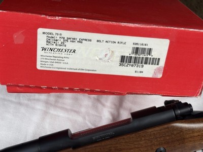 WINCHESTER MODEL 70 SAFARI EXPRESS - 375 H&H - NEW IN BOX - Image 8 of 8