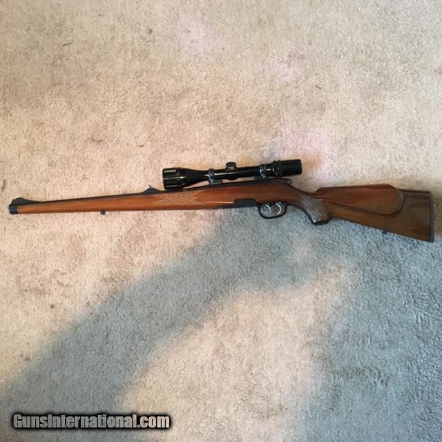 STEYR MODEL L 6MM REM. CARBINE , FULL STOCK WITH DOUBLE SET TRIGGERS