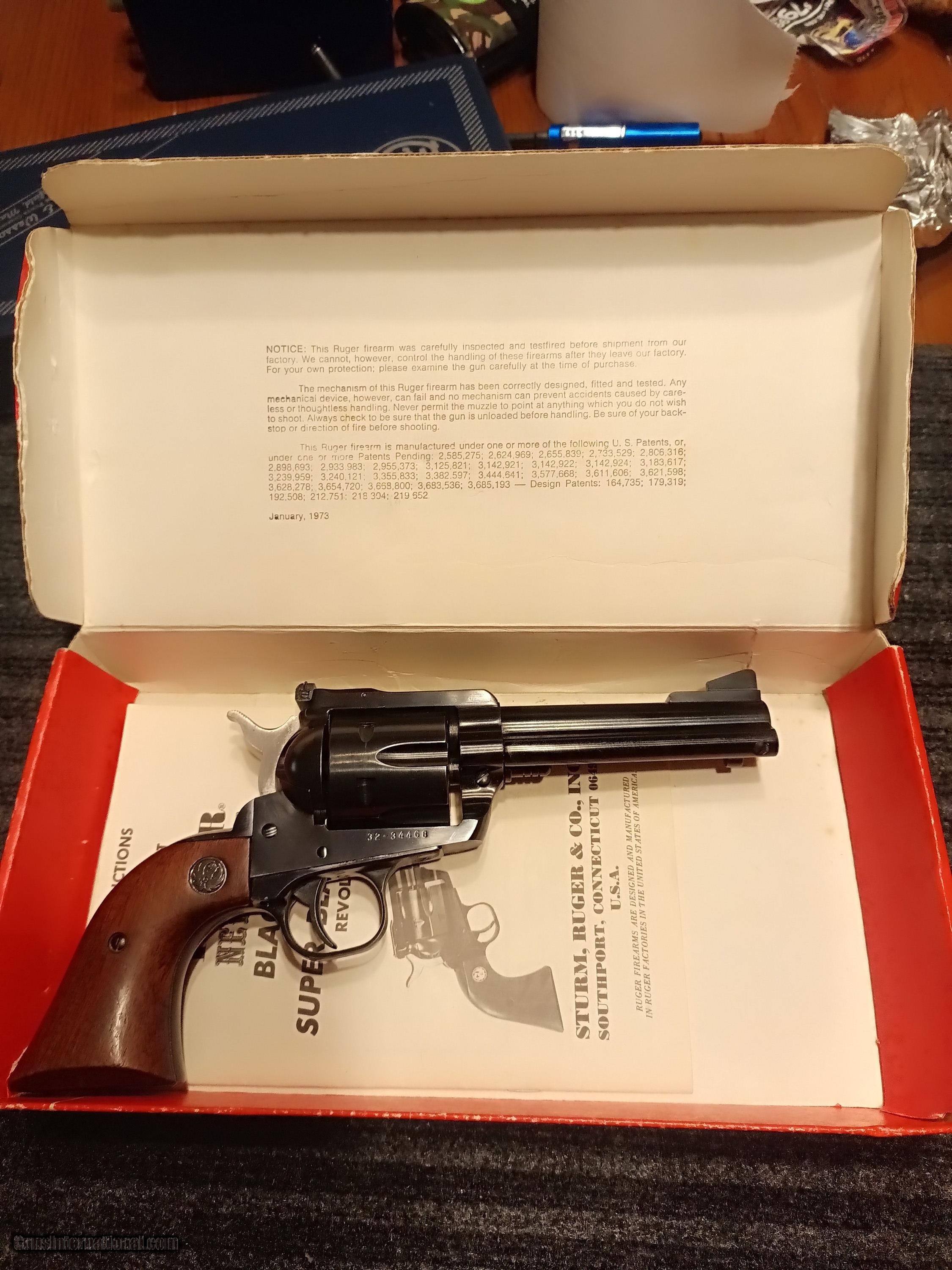 Ruger Blackhawk Rare 1973 Transition Model As New With Original Box And ...